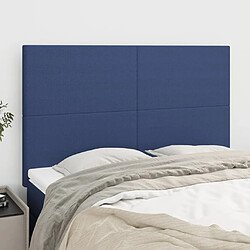 vidaXL Têtes de lit 4 pcs Bleu 72x5x78/88 cm Tissu