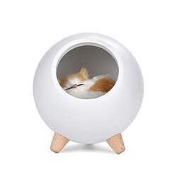 Universal Mignon petit animal maison ambiance LED veilleuse chat maison tactile dimmer lampe de table cadeau enfant bébé chambre à coucher décoration | veilleuse