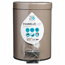 Acheter Poubelle de Salle de Bain Métal 3L Taupe