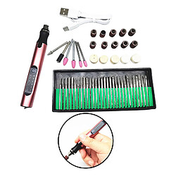 Nail Drill KIt Lime électrique Bits Broyeur De Machine Portable 35PCS Or Rose