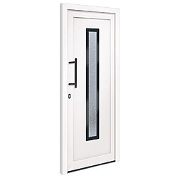 vidaXL Porte d'entrée Blanc 88x200 cm PVC