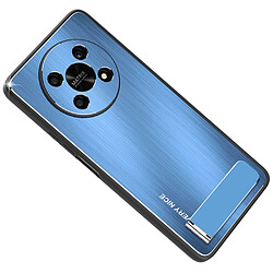 Coque en TPU + alliage d'aluminium avec béquille pour votre Honor X30 5G - bleu