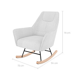 Avis Rendez Vous Deco Rocking-chair Shaun blanc