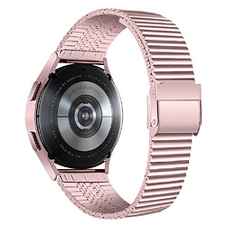 Bracelet en métal 20mm, boucle double, rose pour votre Samsung Galaxy Watch4 40mm/44mm/Galaxy Watch Active 2/Galaxy Watch Active/Galaxy Watch 42mm