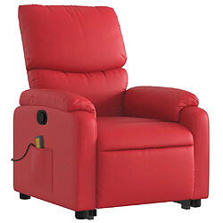 Avis vidaXL Fauteuil inclinable de massage Rouge Similicuir