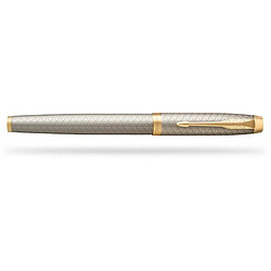 Parker 51 Deluxe stylo plume, Corps prune et attris dorés, Plume moyenne en or 18 carats, Cartouche d'encre noire, Livré dans son écrin