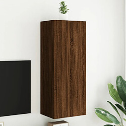 Maison Chic Meuble TV, Banc TV pour salon, Meuble de rangement mural chêne marron 40,5x30x102 cm bois d'ingénierie -GKD81130