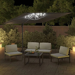 Avis Maison Chic Parasol Jardin | Parasol cantilever à LED Anthracite 400x300 cm - GKD76657