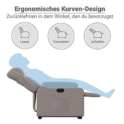 vidaXL Fauteuil inclinable taupe tissu pas cher