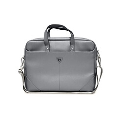 Guess Maroquinerie Guess Sacoche pour Ordinateur Portable 16'' Modèle Saffiano Gris