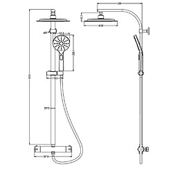 SCHÜTTE Système thermostatique de douche MADURA FRESH