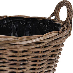 Pot de fleurs panier en osier rotin panier avec supports pour plantes fleurs 40x36 cm