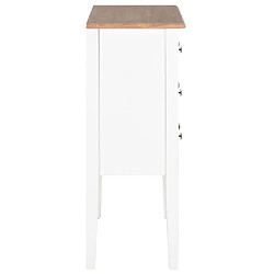 Acheter Helloshop26 Buffet bahut armoire console meuble de rangement blanc 80 cm bois massif 4402224