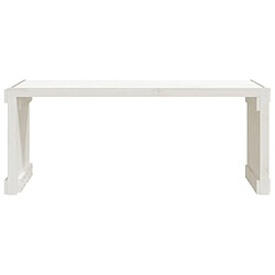 Avis vidaXL Banc de jardin extensible blanc 212,5x40,5x45cm bois massif pin