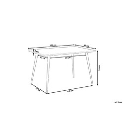 Avis Beliani Table de salle à manger effet béton gris 120 x 80 cm SANTIAGO