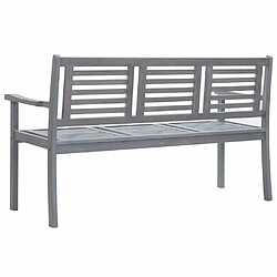 Acheter Maison Chic Banc de jardin | Chaise de jardin 3 places avec coussin 150 cm Gris Eucalyptus -GKD35967