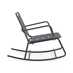 Avis Mes Fauteuil à bascule de jardin 63x90x74 cm en acier anthracite - LAAPS