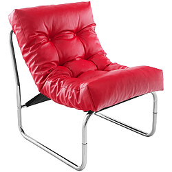 Acheter Alterego Fauteuil lounge 'LOFT' rouge