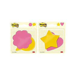 Post-it Bloc-note adhésif Die-Cut 'Etoile & coeur' ()