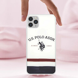 Avis Us Polo U.S Polo Coque pour iPhone 11 Pro Tricolor Stripes Antichoc Blanc