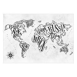 Artgeist Papier peint Retro Continents - Gris