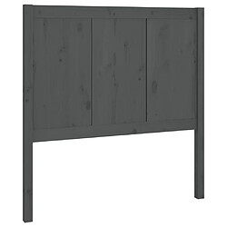 vidaXL Tête de lit Gris 95,5x4x100 cm Bois massif de pin