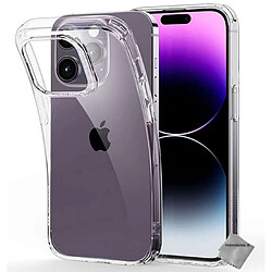 Htdmobiles Coque pour Apple iPhone 14 Pro Max - housse etui silicone gel fine + verre trempe - TRANSPARENT TPU