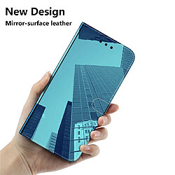 Wewoo Housse Coque Pour Huawei Y5 2019 / Honor 8s Imité miroir Surface horizontale Flip étui en cuir avec support et fentes cartes et portefeuille et lanière bleu pas cher