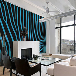 Paris Prix Papier Peint Zebra Pattern Turquoise 193 x 250 cm