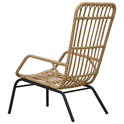 Avis vidaXL Chaise de jardin Résine tressée Marron clair