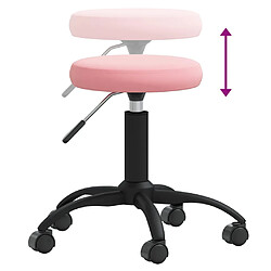 Avis vidaXL Tabouret de massage Velours Rose