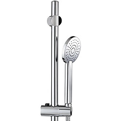 Wirquin Colonne Barre de douche chromee entraxe reglable 70 cm douchette monojet flexible inox