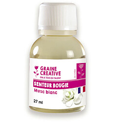 Graines Creatives Parfum pour bougie - Senteur Musc blanc - 27 ml