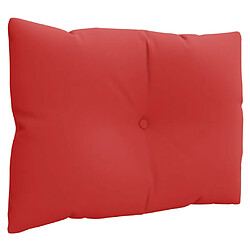 Avis vidaXL Coussins de palette lot de 3 rouge tissu