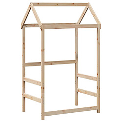 Acheter Vidaxl Ensemble de lit et de banc avec toit 90x190 cm bois massif pin