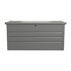 Vente-Unique Coffre de rangement de jardin en acier galvanisé gris - 400L - TOMASO