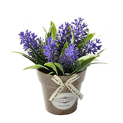 Wewoo Fleurs Artificielles 2 PCS Faux Herbe de avec des en Pot Plastique Pour la Décoration de Ferme de Jardin Rustique Violet