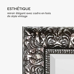 Avis Miroir - Casa Chic Chelsea Blumfeldt - cadre bois rectangulaire 130 x 45 cm vintage - Argent