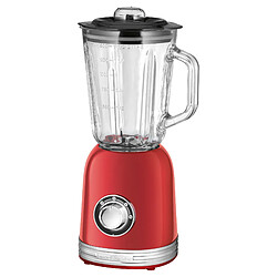 Blender Mixeur, Vintage, 1,5 Litre, 2 Vitesses + Turbo, sans BPA, Ice Crusher, 800, Rouge, Proficook, UM 1195