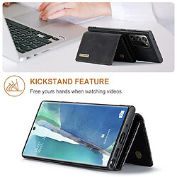 Dg.Ming Coque en TPU + PU avec béquille magnétique noir pour votre Samsung Galaxy Note20 Ultra