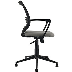 Avis Pegane Fauteuil de bureau en métal et tissu coloris noir mat - 57 x 88,5 x 59 cm