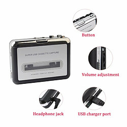 Walkman Cassette Player Usb Cassette Vers Mp3 Converter Capture Audio Music Player Tape Cassette Recorder Comme Indiqué pas cher