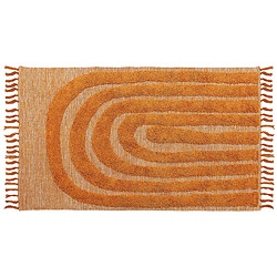 Beliani Tapis en coton orange 80 x 150 cm HAKKARI