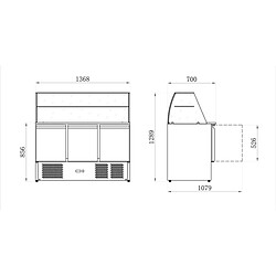 AFI COLLIN LUCY? Saladette Vitrée 3 Portes en Inox - AFI Collin-Lucy