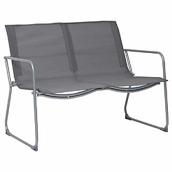 Avis Maison Chic Salon de jardin 4 pcs - Table et chaises d'extérieur - Mobilier/Meubles de jardin Moderne Tissu et acier Gris -MN25681