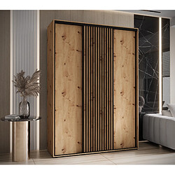 Abiks Meble Armoire LANKO 1 À Portes Coulissantes 235,2/170/45 3 Portes (Artisan/Artisan)