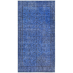 Vidal Tapis de laine 206x104 Bleu Ultra Vintage