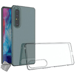 Htdmobiles Coque silicone gel fine pour Sony Xperia 1 IV + film ecran - TPU TRANSPARENT