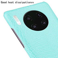 Wewoo Coque Rigide Pour Huawei Mate 30 Crocodile antichoc Texture PC + étui en PU vert clair