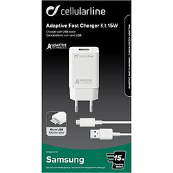 Cellular Line Cellularline Adaptive Fast Charger Kit 15W - Micro USB - Samsung